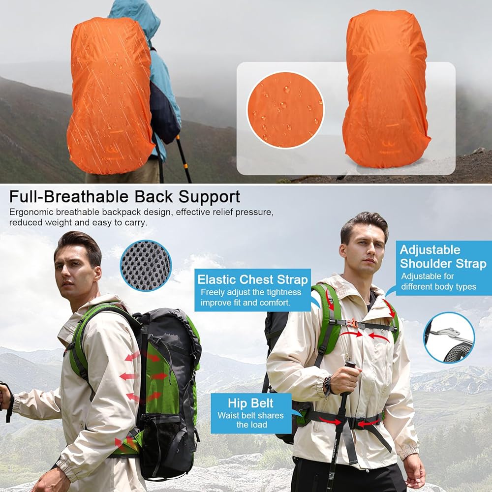 Illustrative example of 60 liter backpack