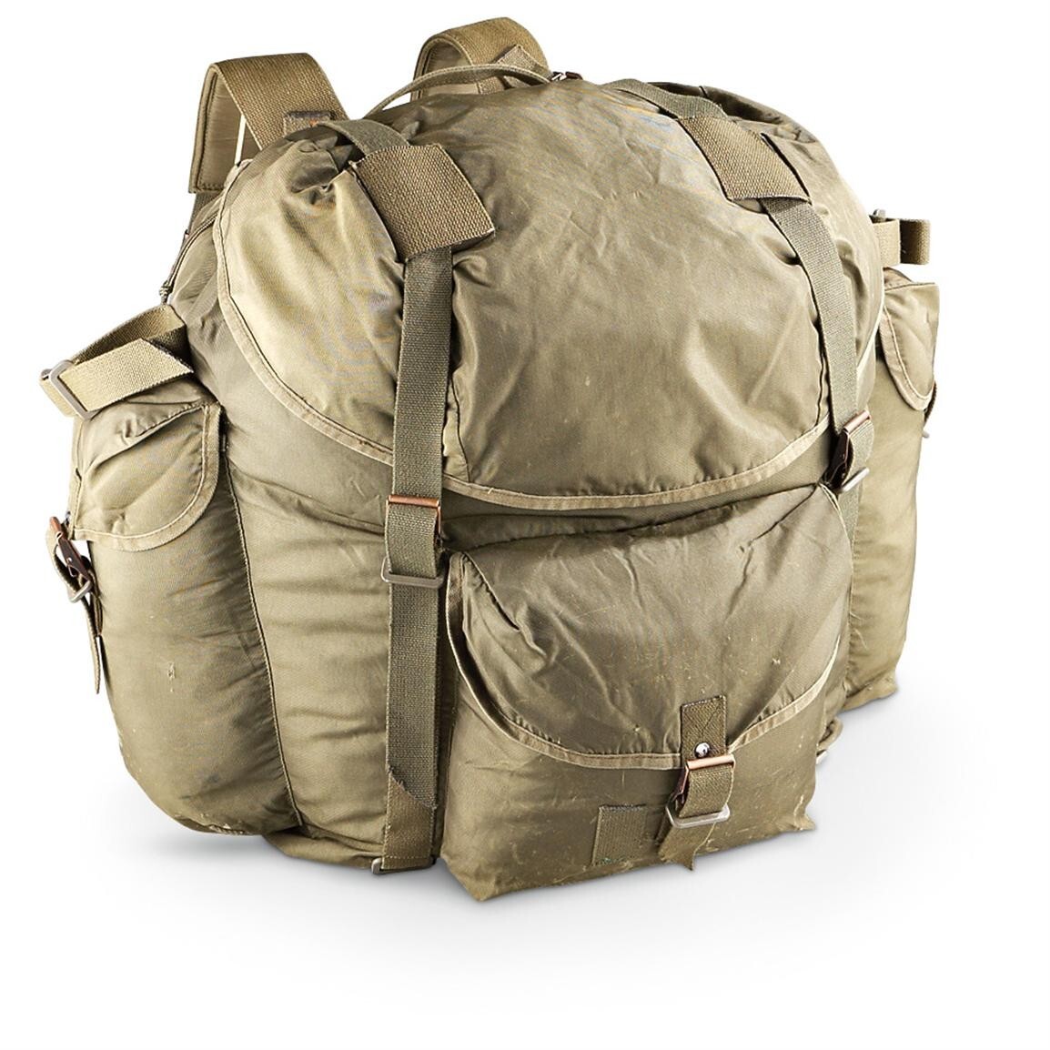 Illustrative example of army surplus backpack