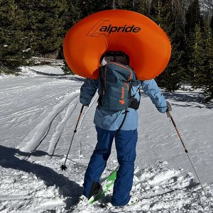 Illustrative example of avalanche backpack