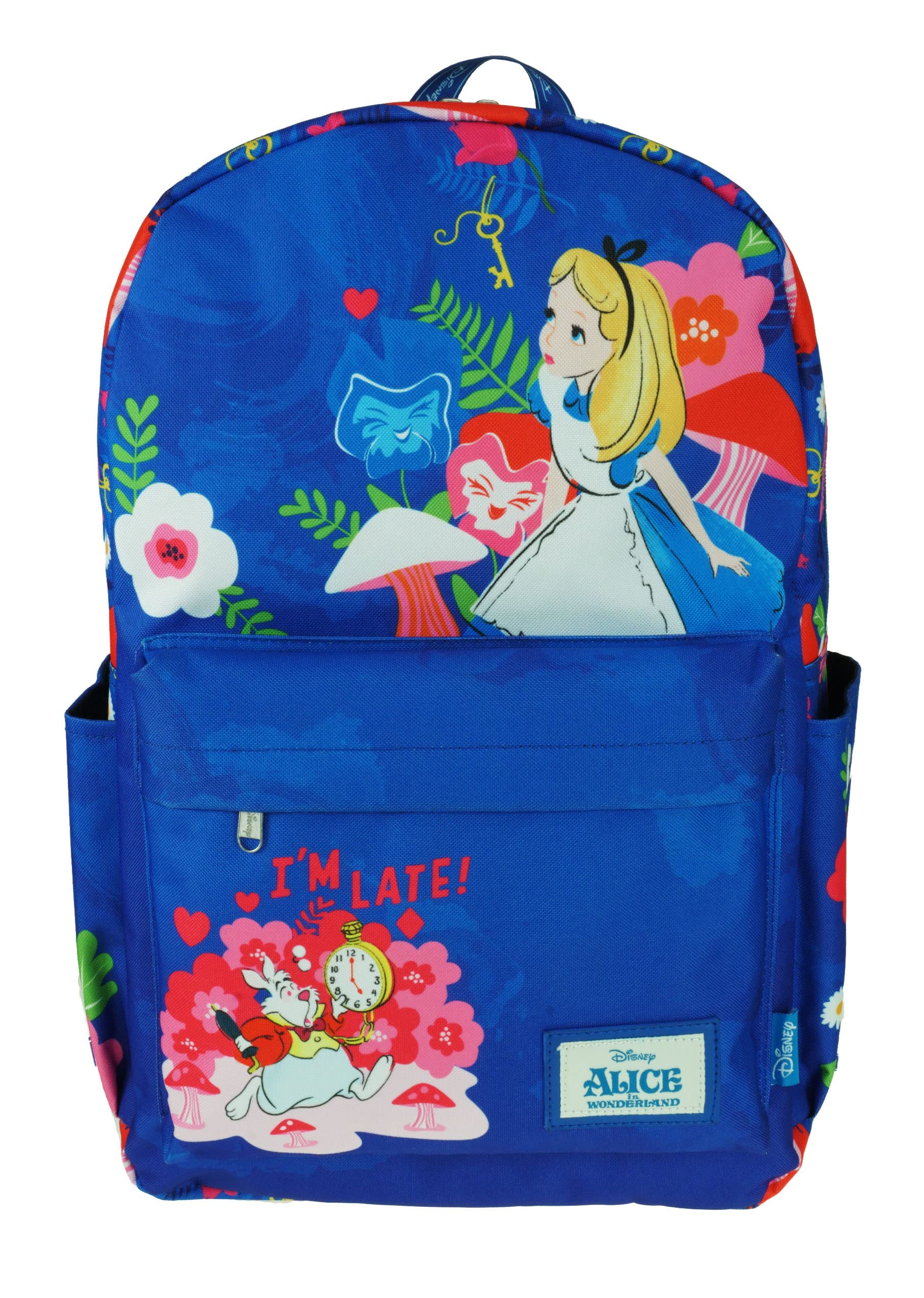 Illustrative example of backpack alice in wonderland