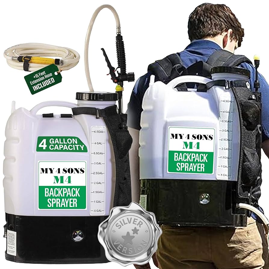 Illustrative example of backpack battery sprayer