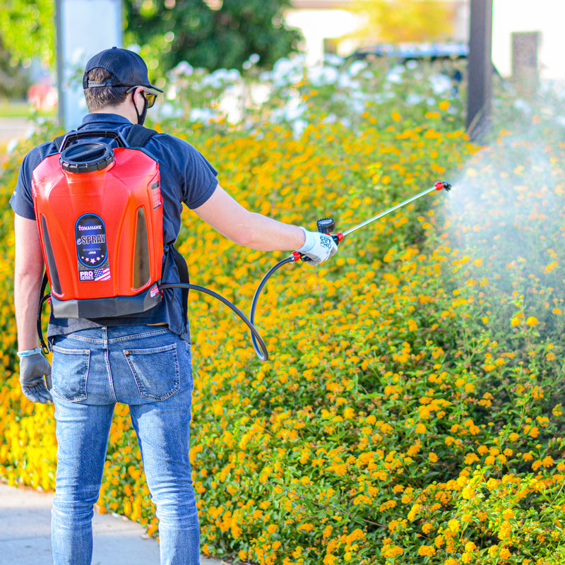 Illustrative example of backpack battery sprayer
