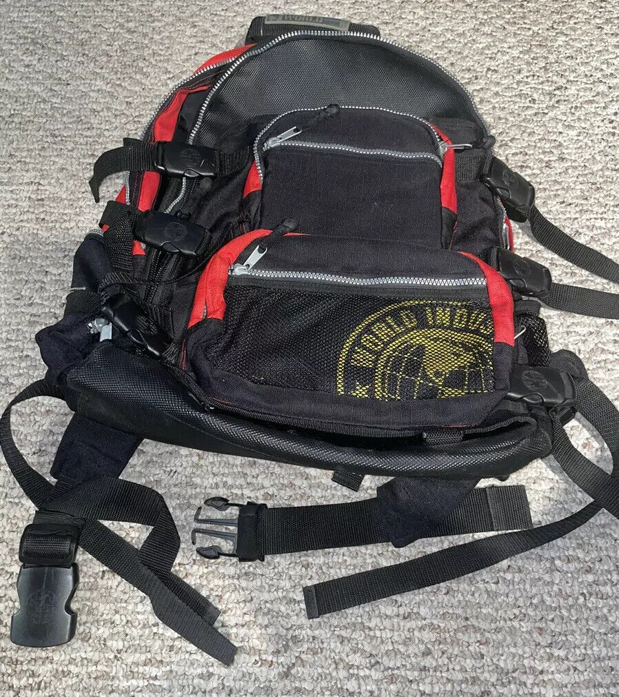 Illustrative example of backpack black red