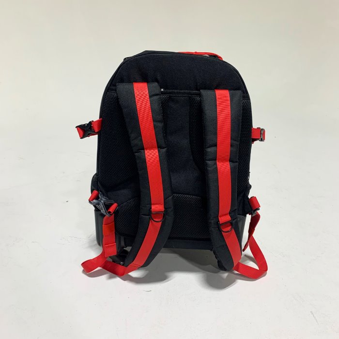 Illustrative example of backpack black red