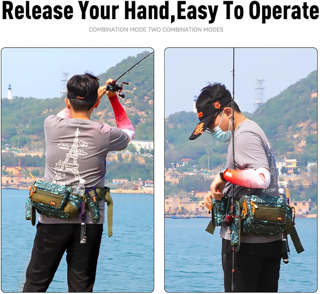 Illustrative example of backpack fishing rod