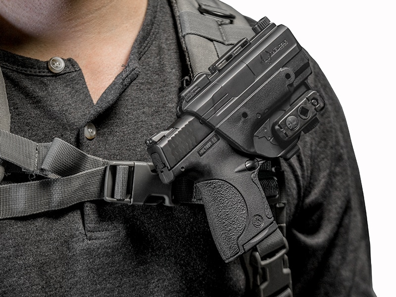 Illustrative example of backpack holster