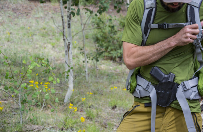 Illustrative example of backpack holster