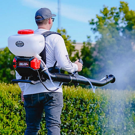 Illustrative example of backpack mosquito fogger