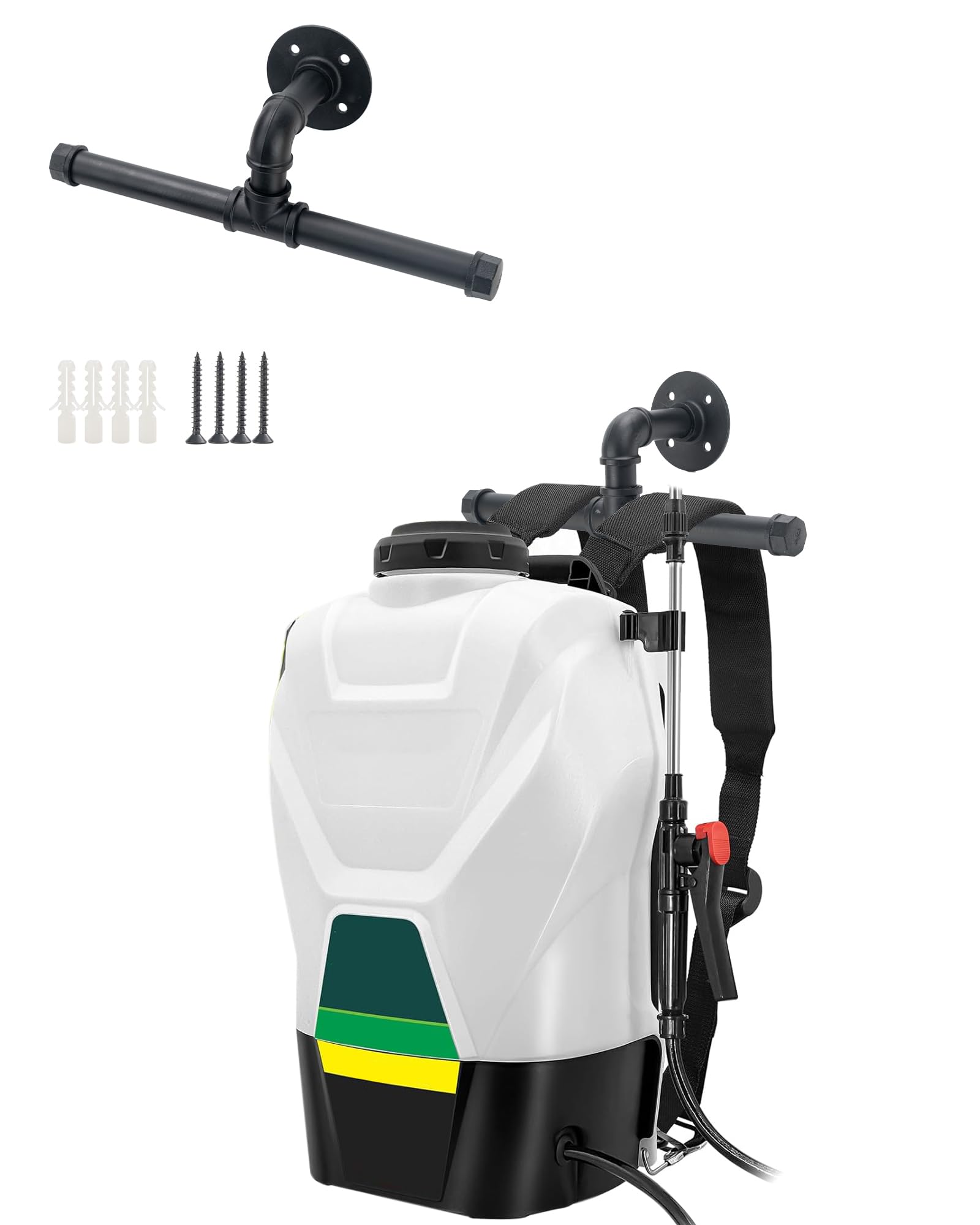 Illustrative example of backpack rack