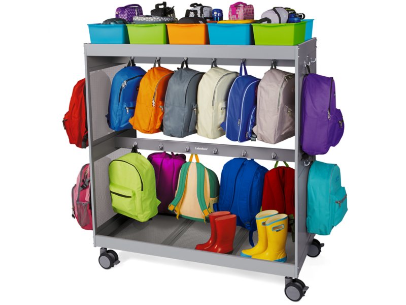 Illustrative example of backpack rack