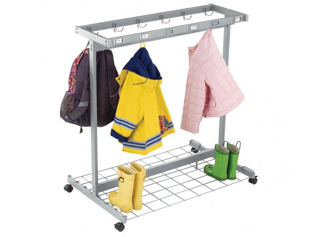 Illustrative example of backpack rack