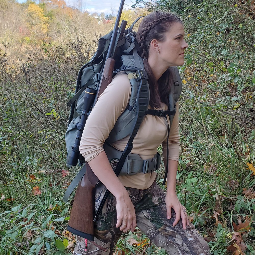 Illustrative example of backpack rifle sling