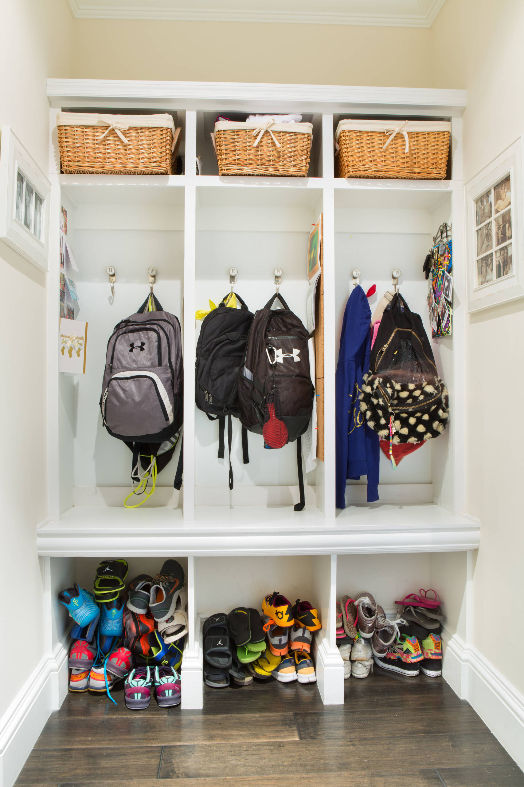 Illustrative example of backpack storage ideas