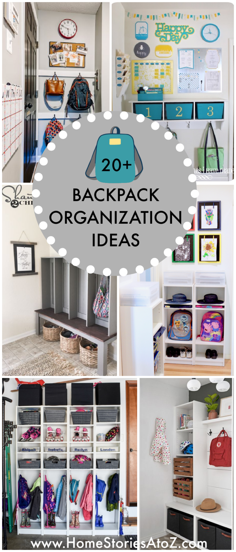 Illustrative example of backpack storage ideas