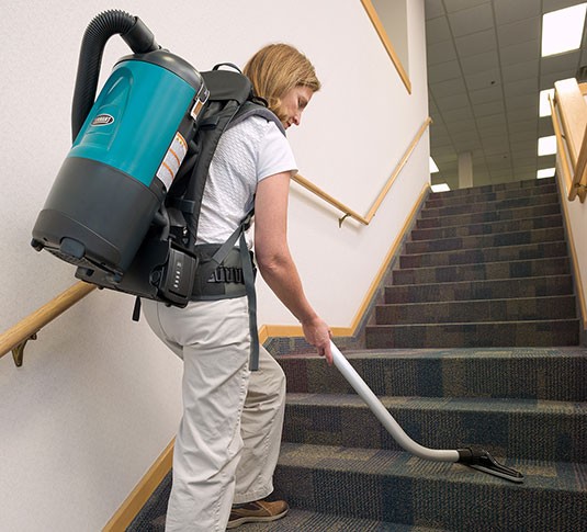 Illustrative example of backpack vacuum commercial