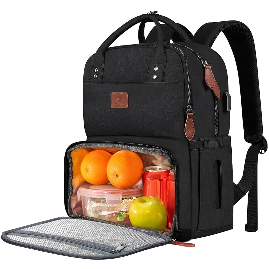 Illustrative example of backpack with lunch