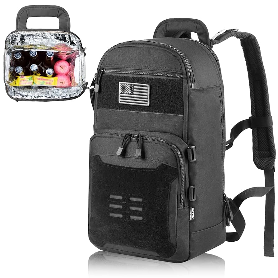 Illustrative example of backpack with lunch