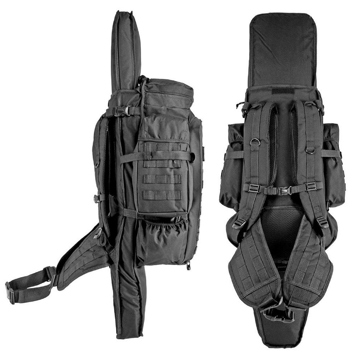 Illustrative example of backpack with rifle holder