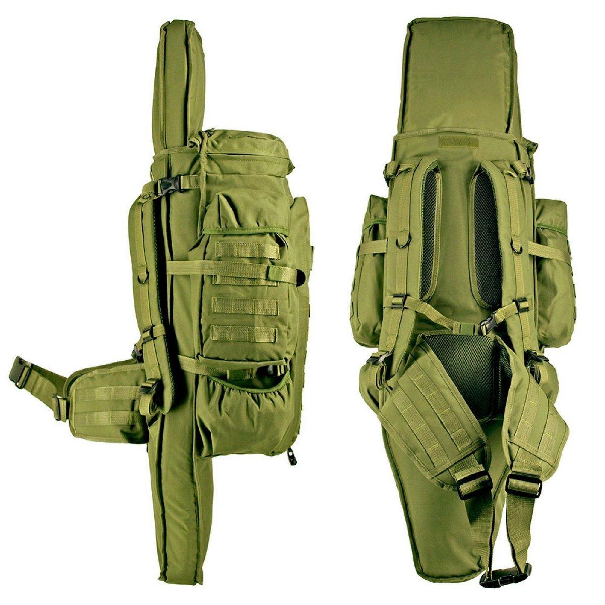 Illustrative example of backpack with rifle holder