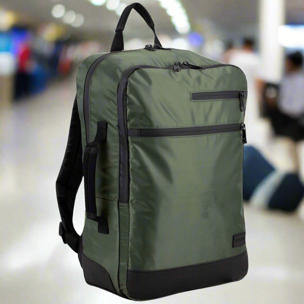 Illustrative example of backpack with suitcase sleeve