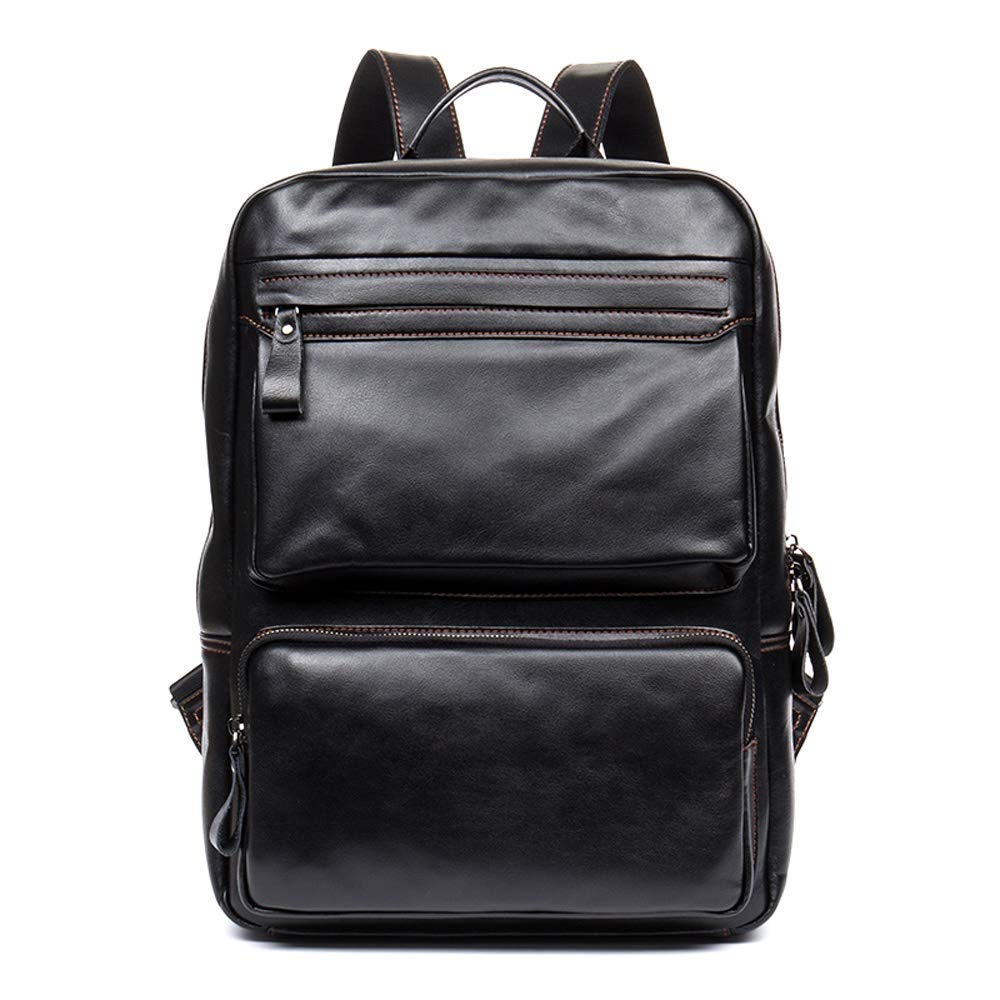 Illustrative example of black leather backpack