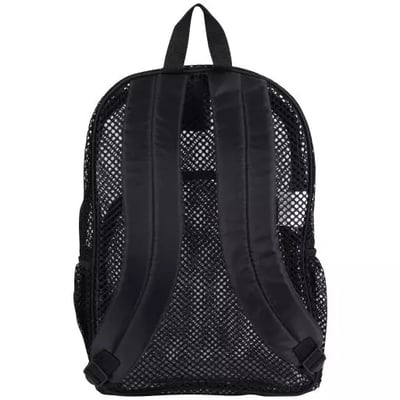 Illustrative example of black mesh backpack