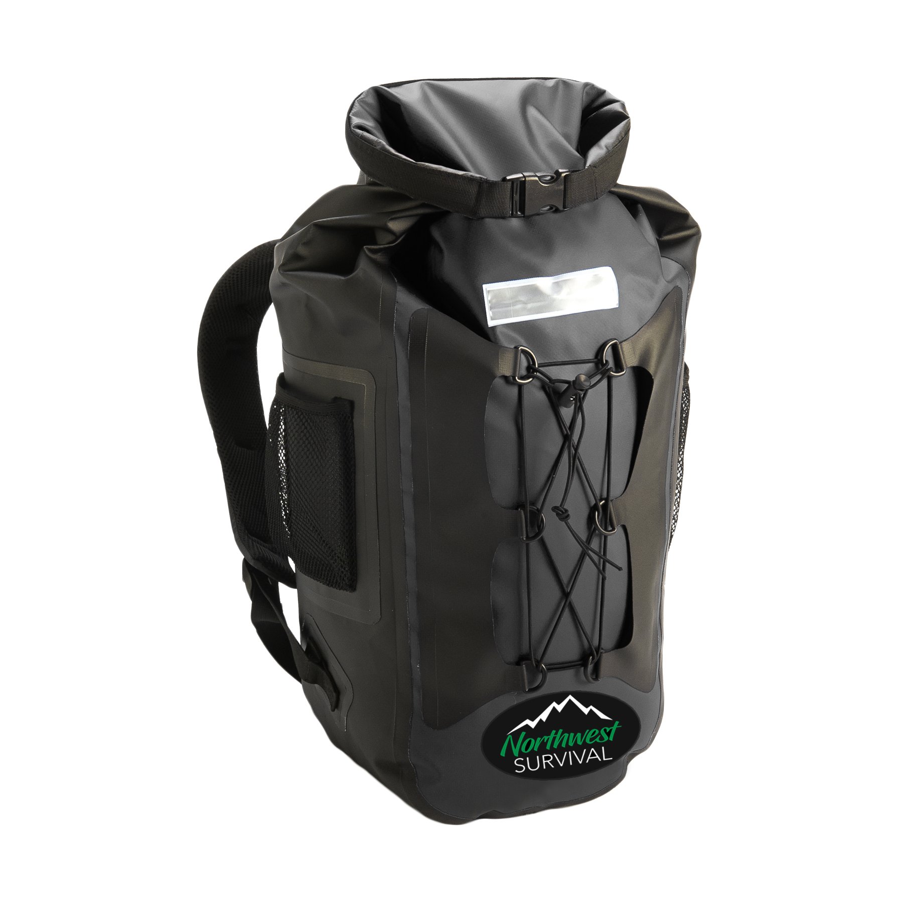 Illustrative example of black mountain backpack camp