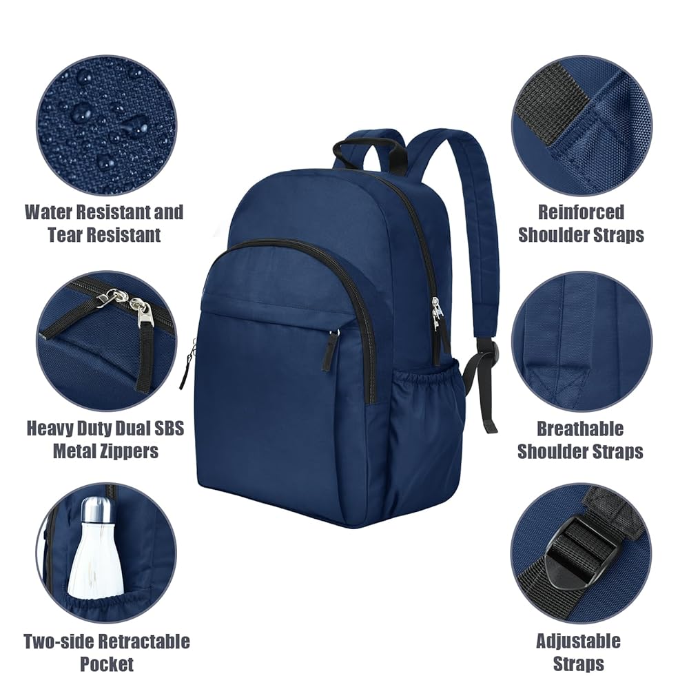 Illustrative example of blue navy backpack