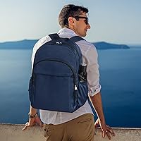 Illustrative example of blue navy backpack