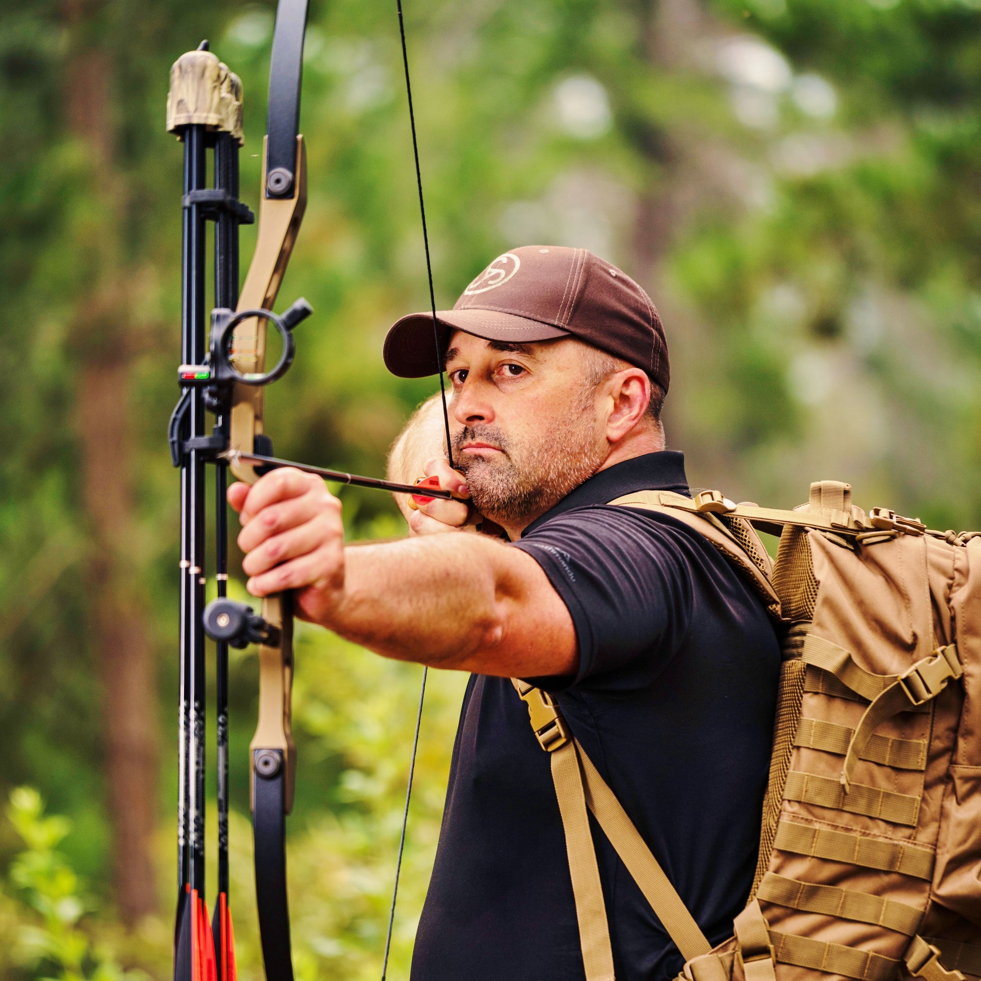 Illustrative example of bow and arrow backpack