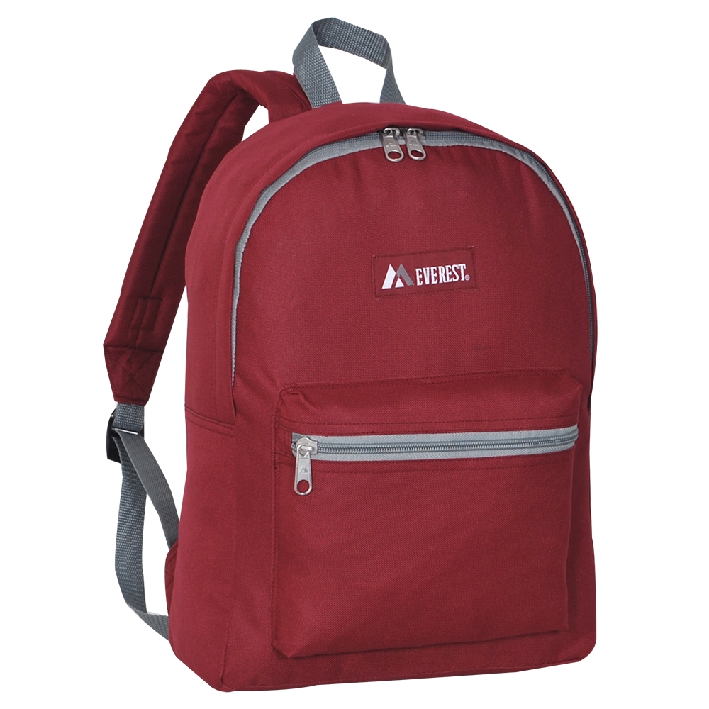 Illustrative example of burgundy backpack