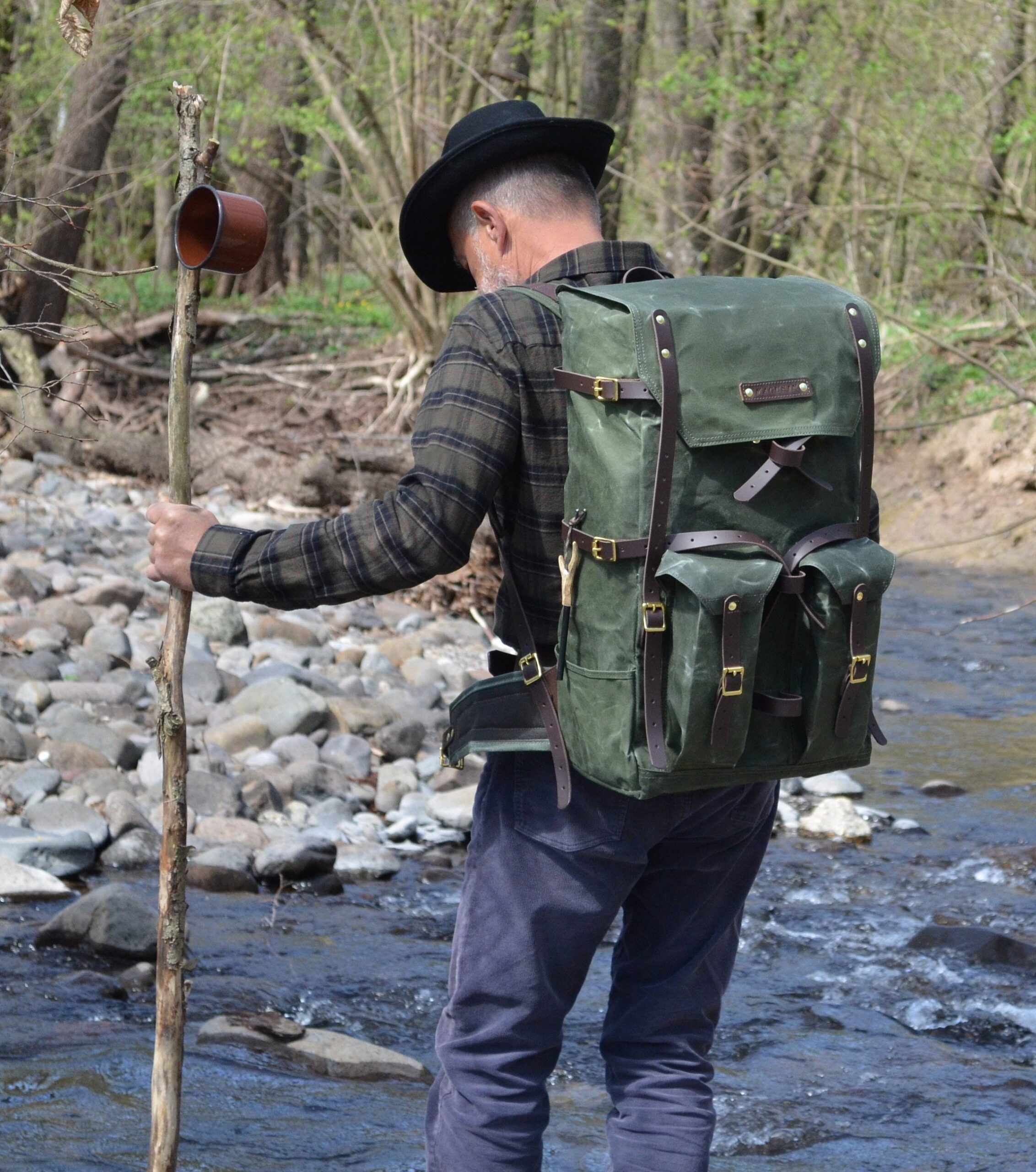 Illustrative example of bushcraft backpack