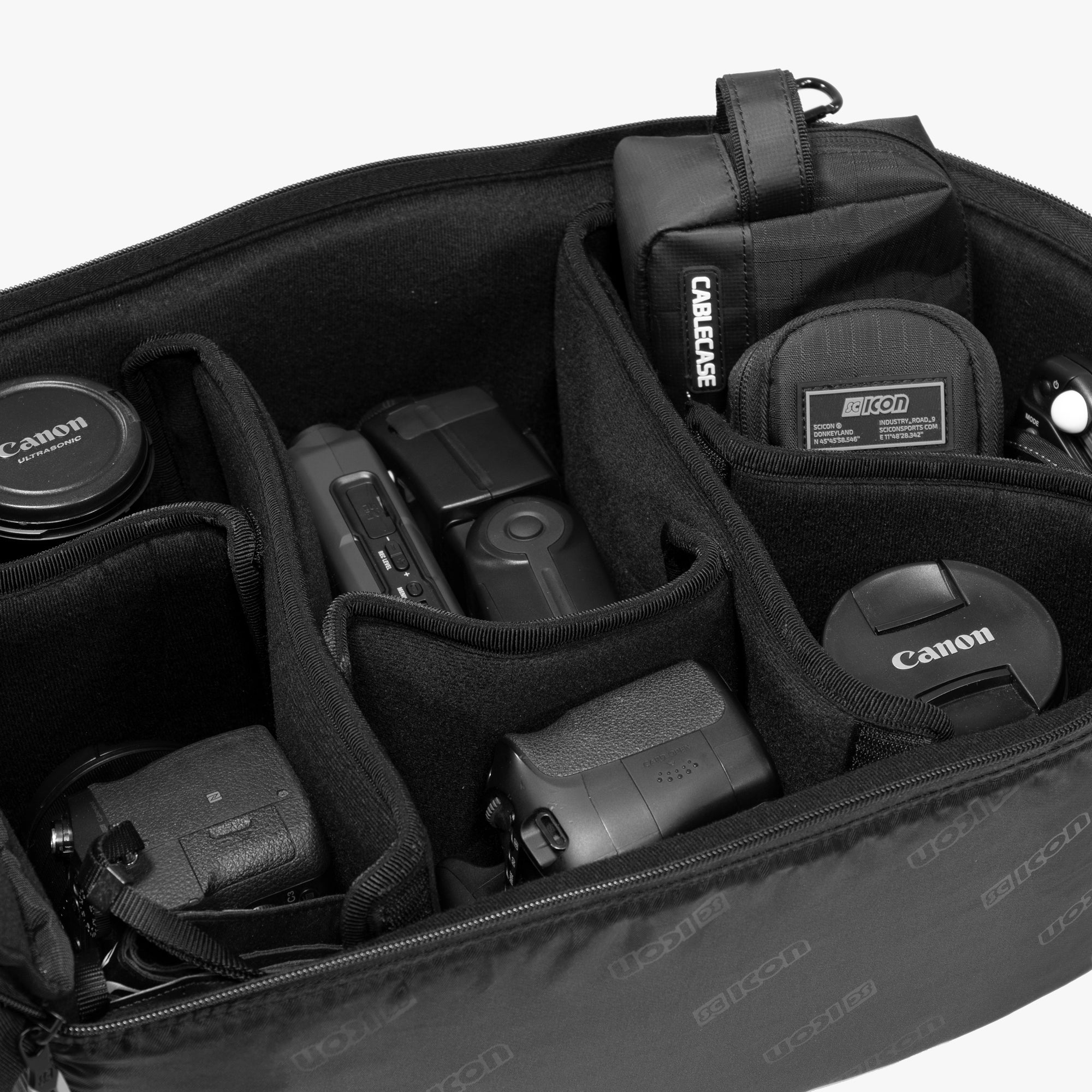 Illustrative example of camera insert for backpack