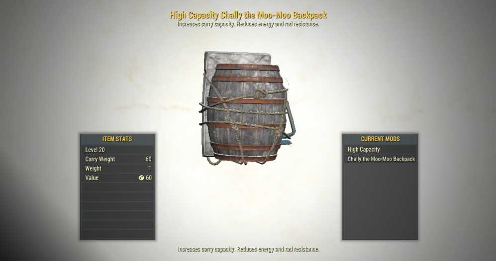 Illustrative example of chally the moo moo backpack