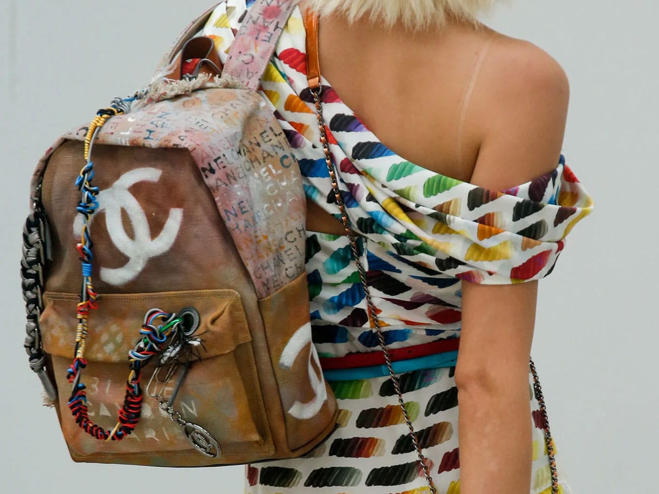Illustrative example of chanel graffiti backpack