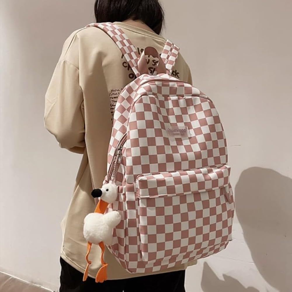 Illustrative example of checkered backpack