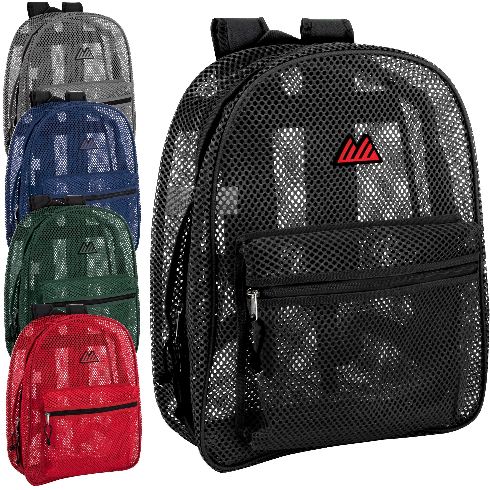 Illustrative example of clear mesh backpack