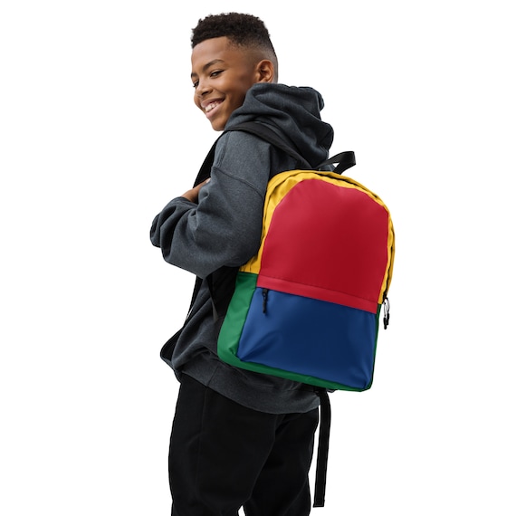 Illustrative example of color block backpack