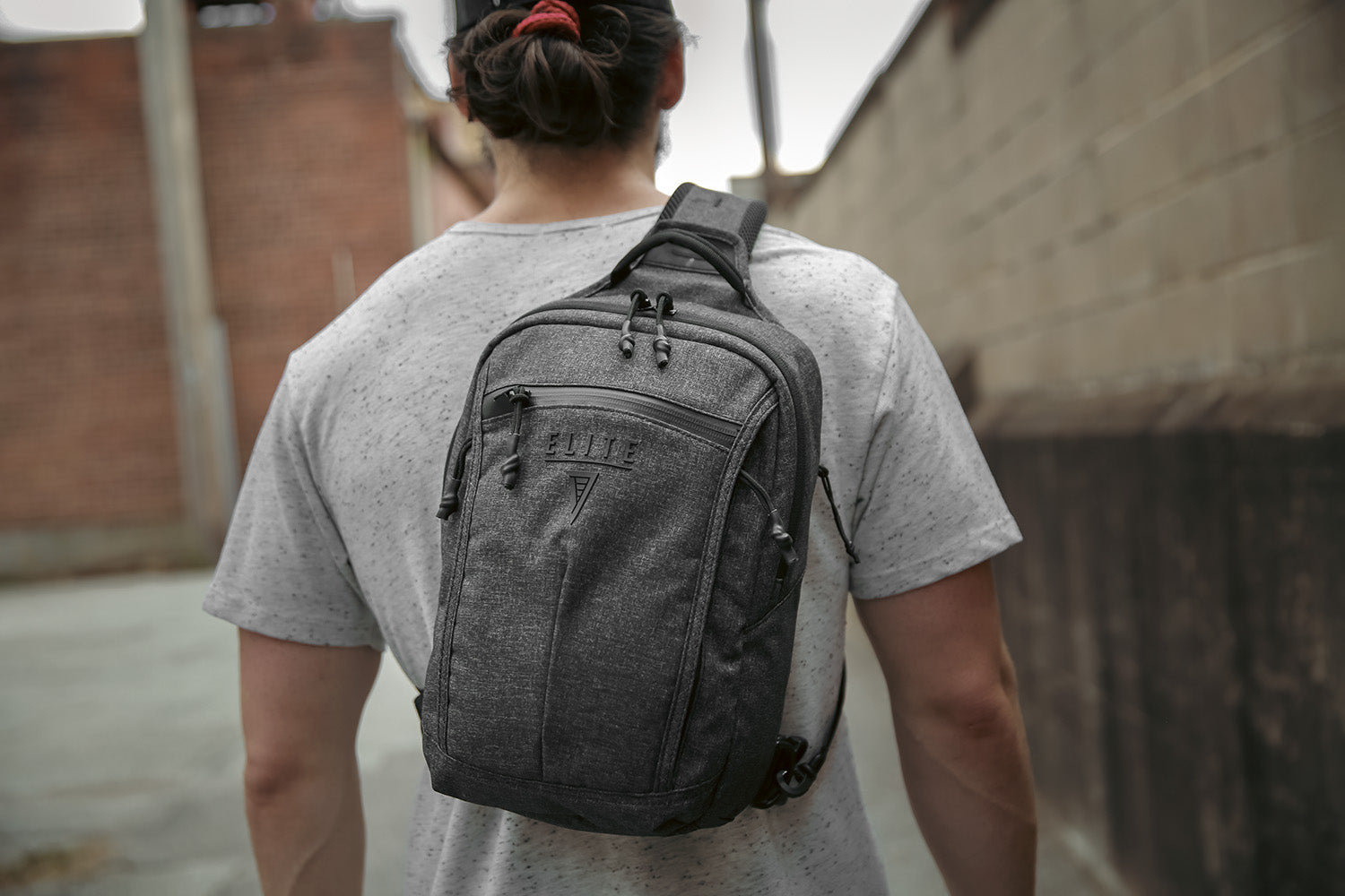 Illustrative example of concealed carry sling backpack