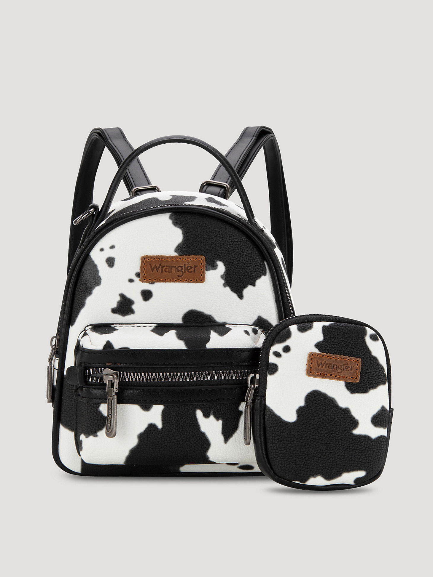 Illustrative example of cow print backpack