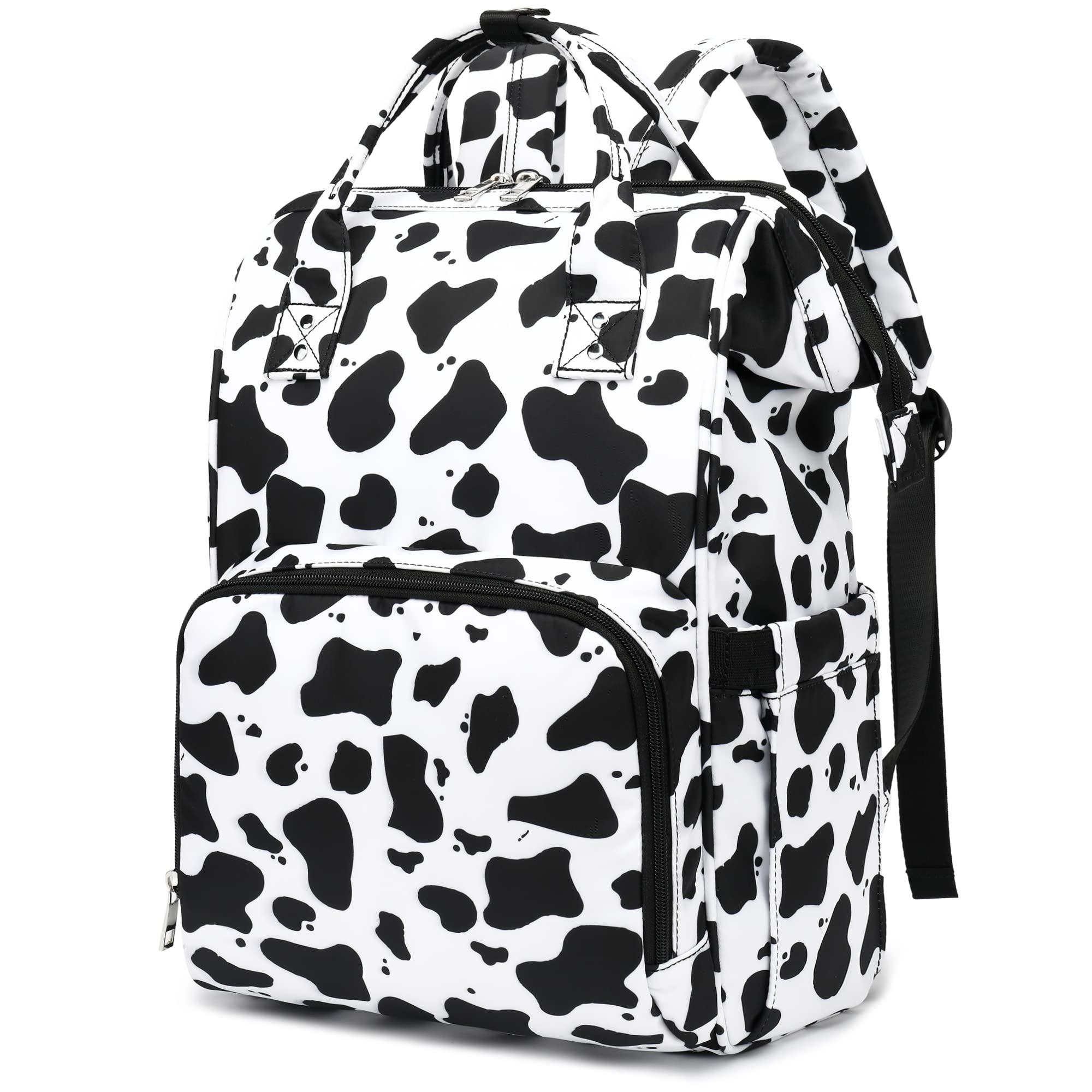 Illustrative example of cow print backpack