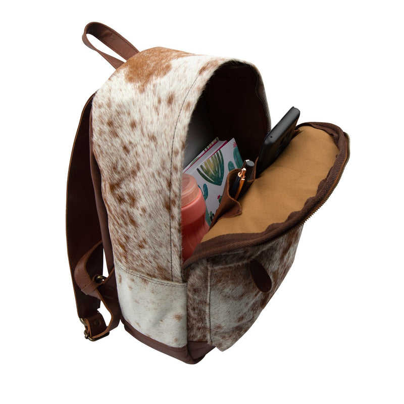 Illustrative example of cowhide backpack