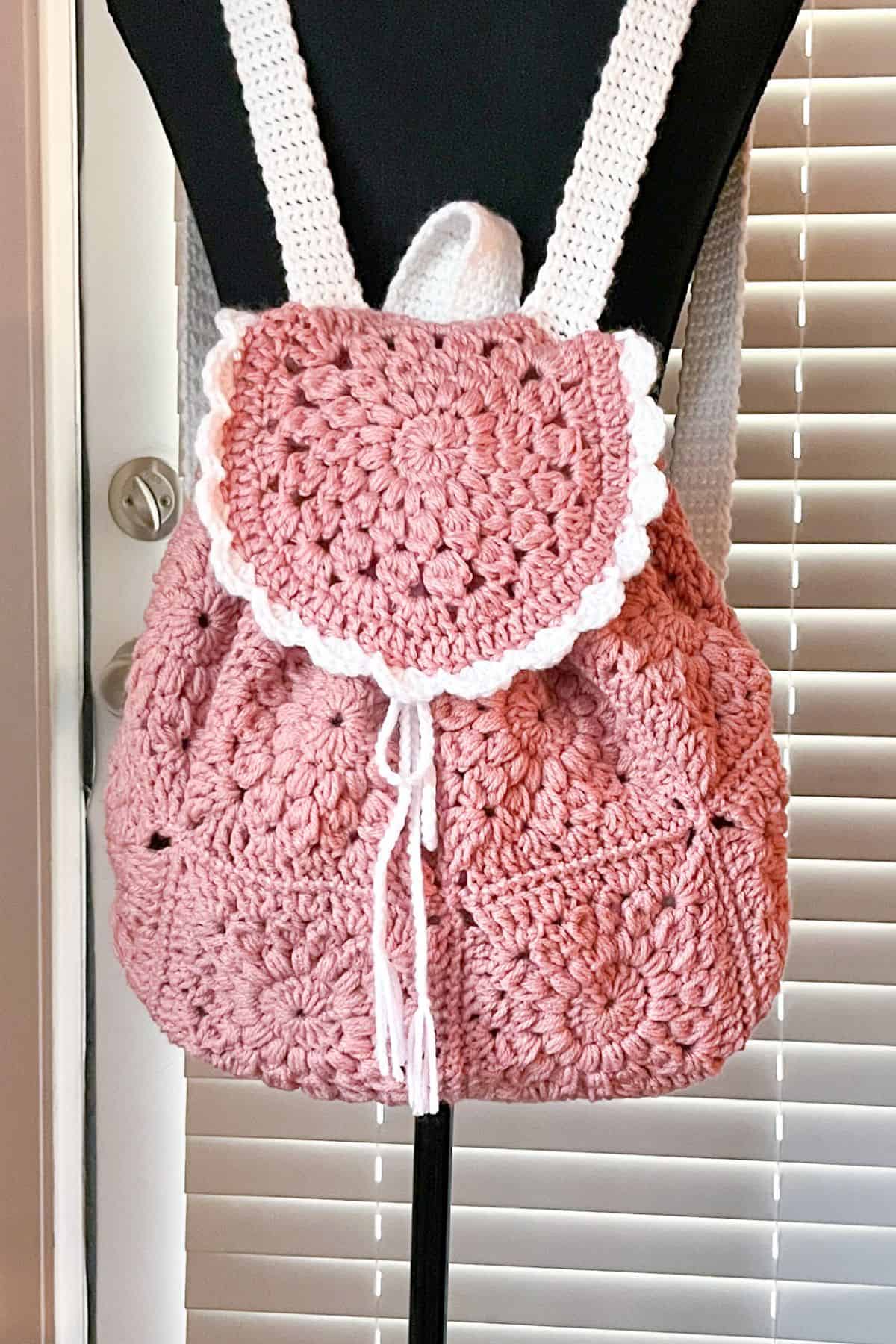 Illustrative example of crochet backpack pattern