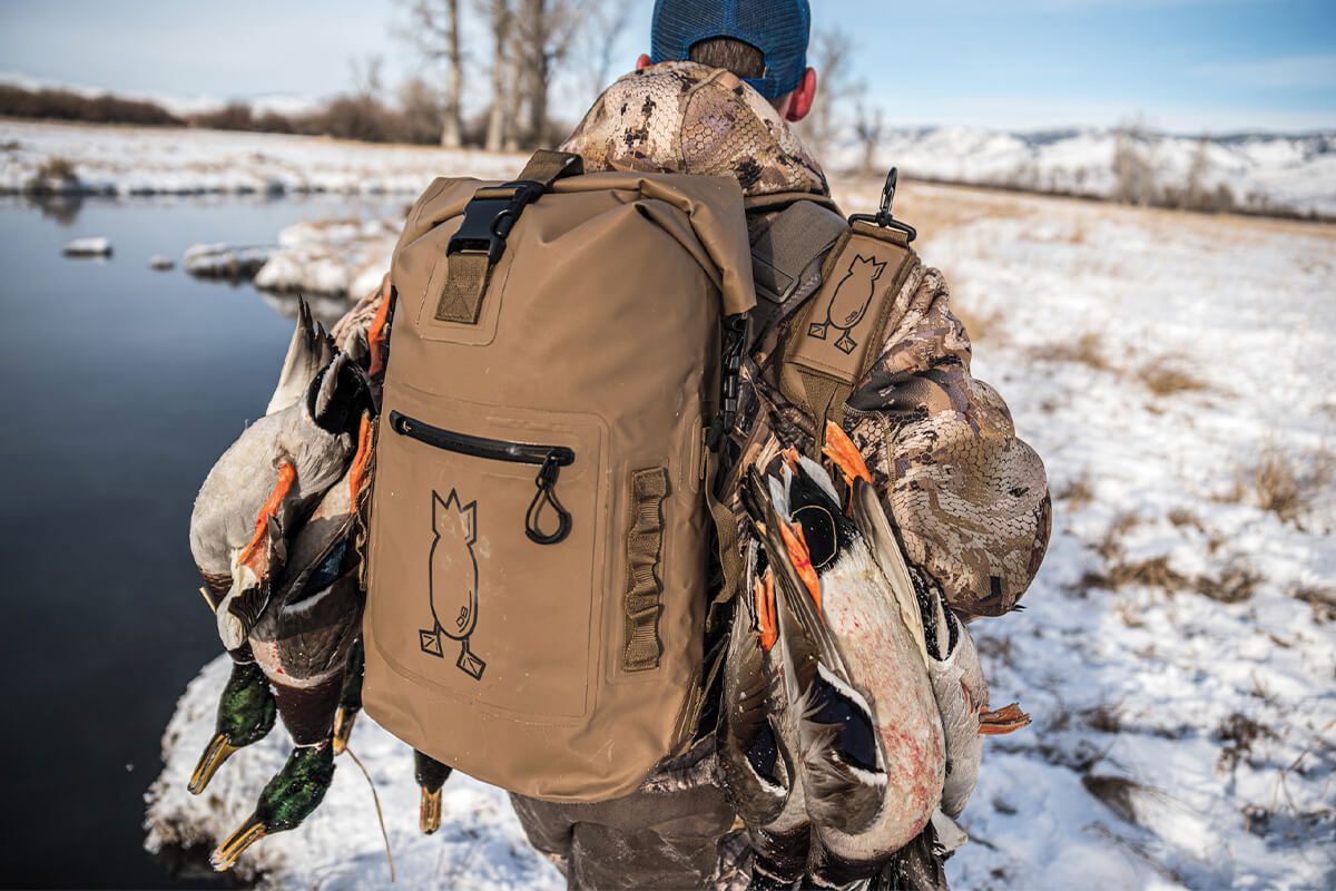 Illustrative example of duck hunting backpack