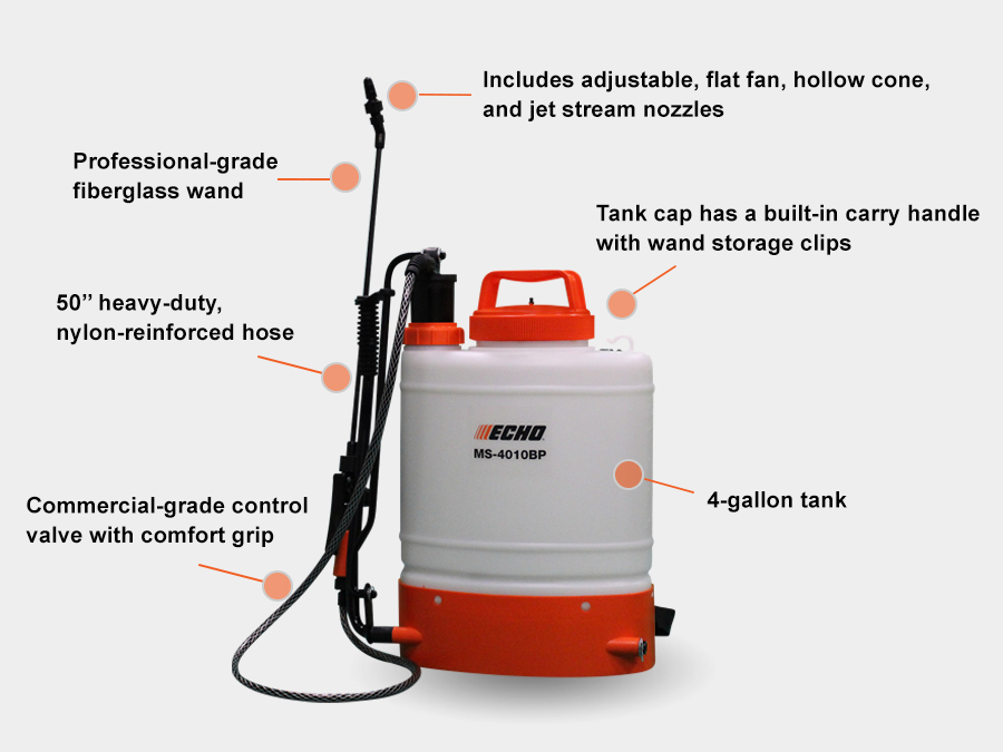 Illustrative example of echo backpack sprayer