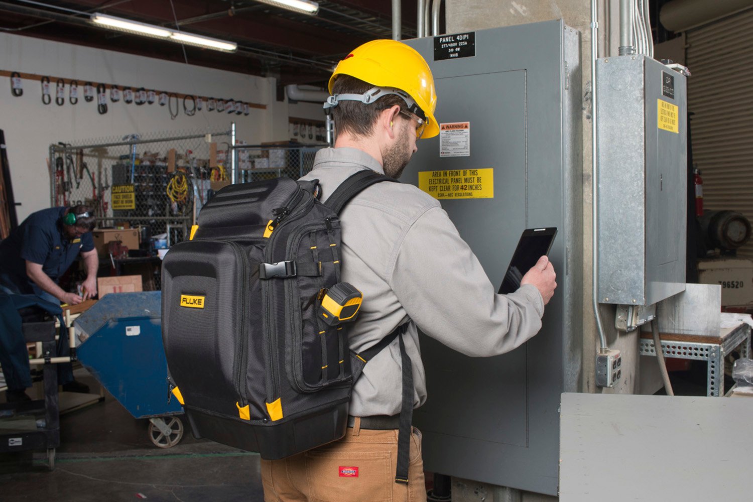 Illustrative example of electrician backpack