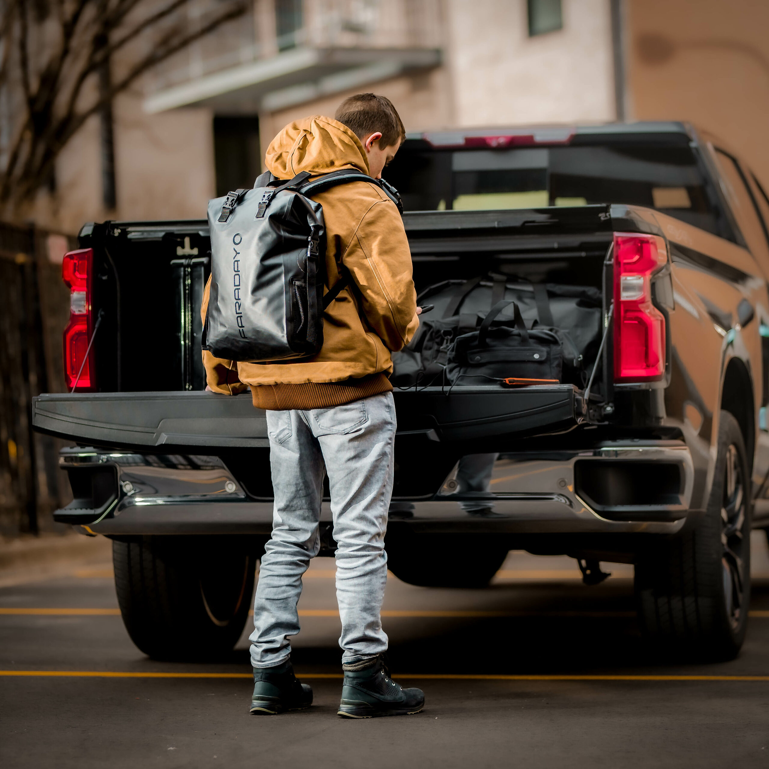 Illustrative example of faraday backpack