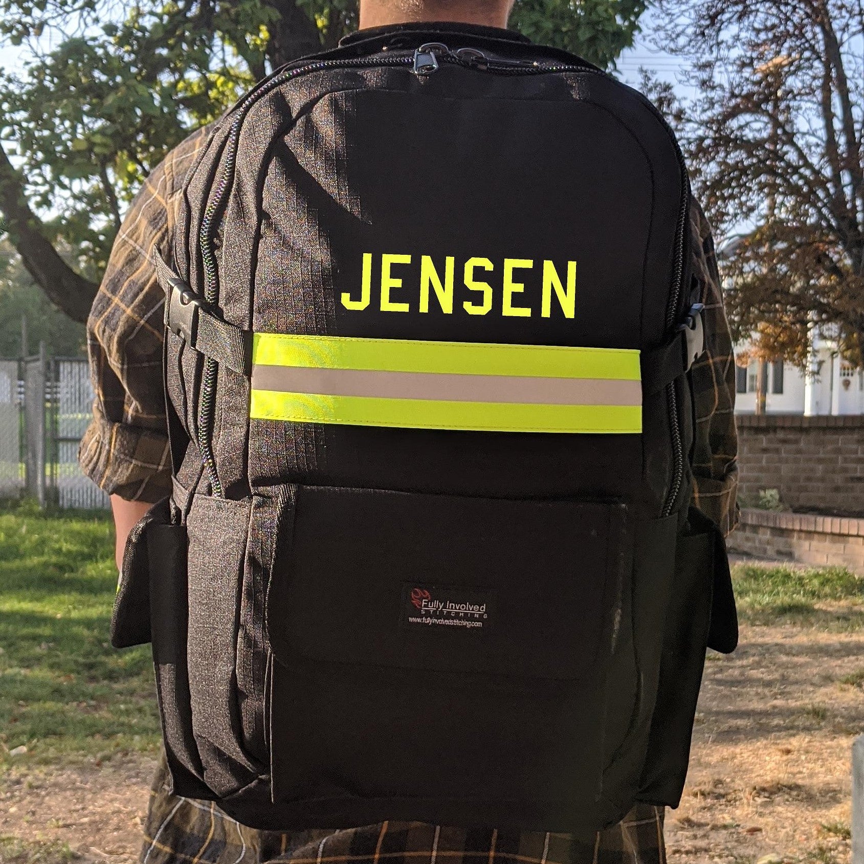 Illustrative example of firefighter backpack
