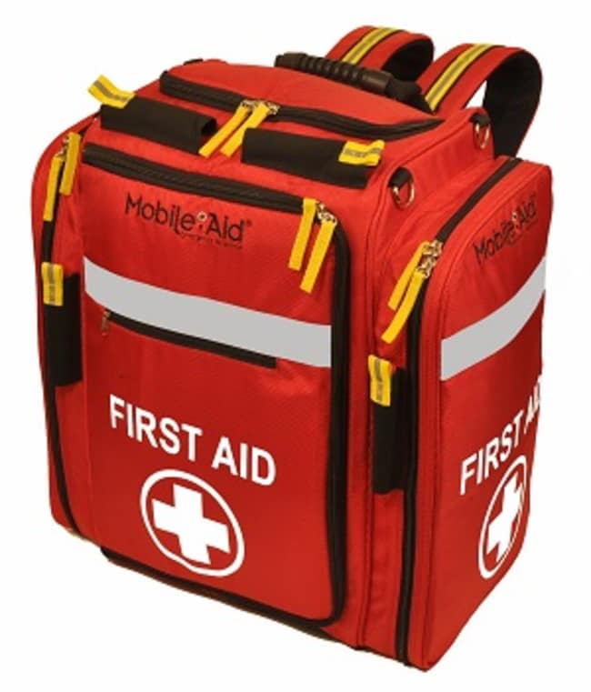 Illustrative example of first aid backpack