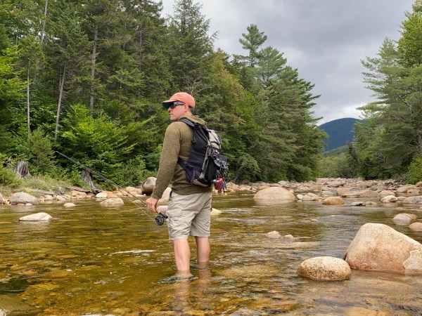 Illustrative example of fly fishing backpack